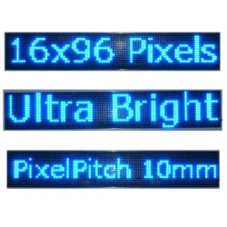 Insegna elettronica a LED BLU cm 96x16
