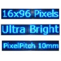 Insegna elettronica a LED BLU cm 96x16