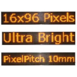 Insegna elettronica a LED GIALLO cm 96x16
