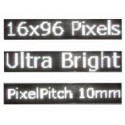 Insegna elettronica a LED BIANCO cm 96x16