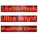Insegna elettronica a LED ROSSO cm 96x16