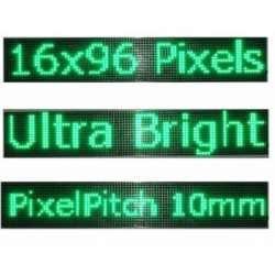 Insegna elettronica a LED VERDEcm 96x16